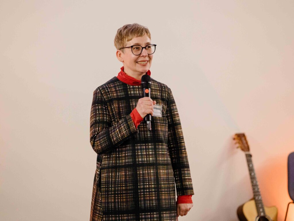 Professorin Angela Million in ihrem Impuls zum Beleben von Innenstädten.