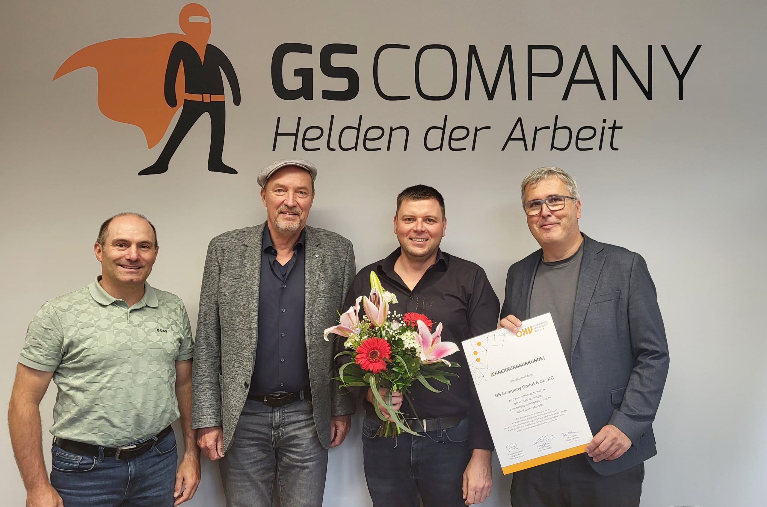 Bürgermeister überreicht Markenbotschafter-Urkunde an GS Company