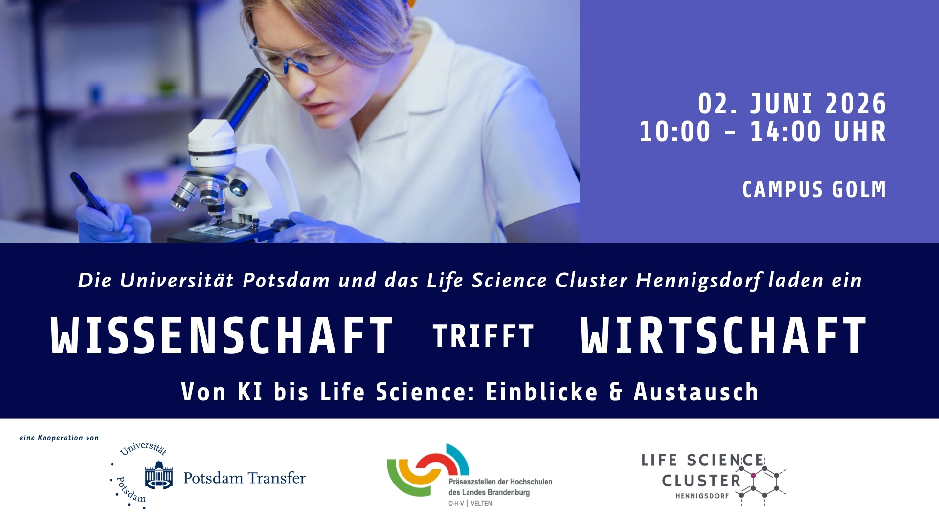 2. Juni 2026 - Wissenschaft trifft Wirtschaft: KI, Life Science & neue Perspektiven