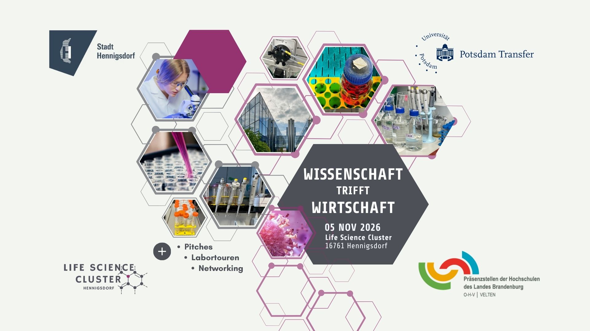 5. November 2026 - Wissenschaft trifft Wirtschaft: Hennigsdorf lädt zur Life Science Tour ins KreativWerkR6